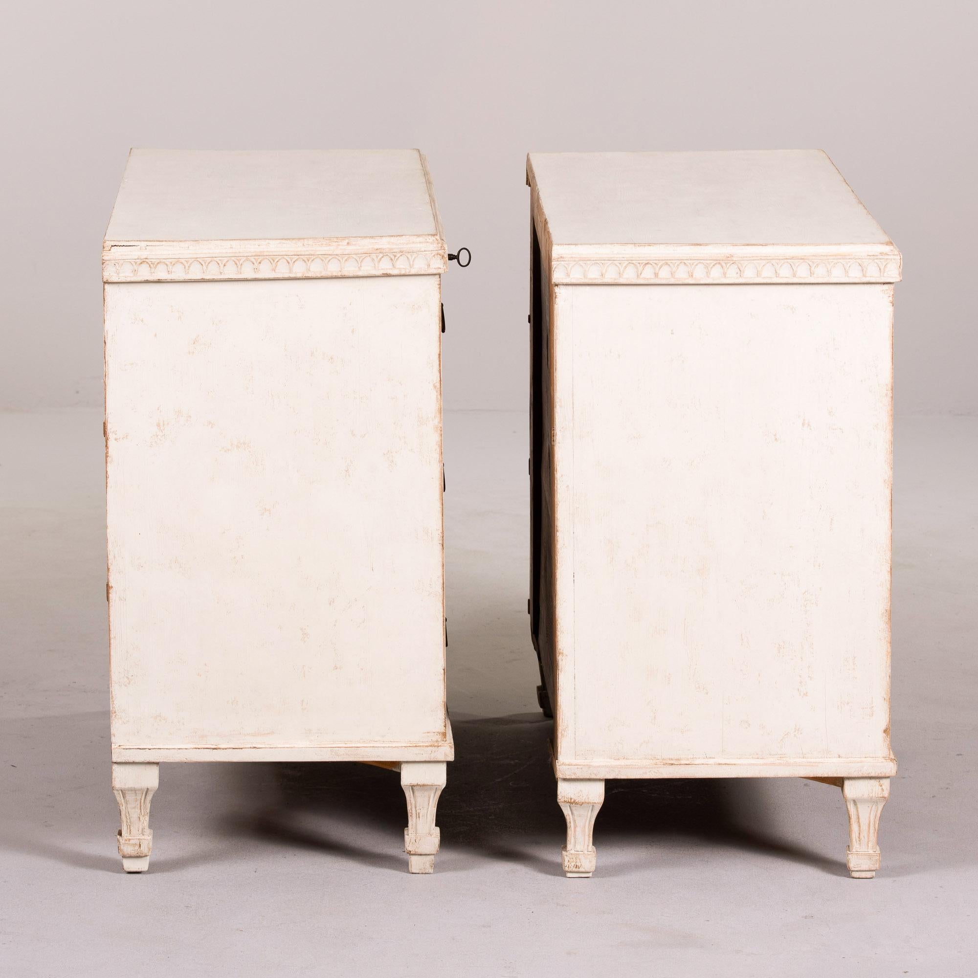 Pair Swedish Gustavian Painted Commodes C. 1860 6