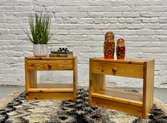 PAIR Swedish Mid Century MODERN Pine NIGHTSTANDS, c. 1970’s