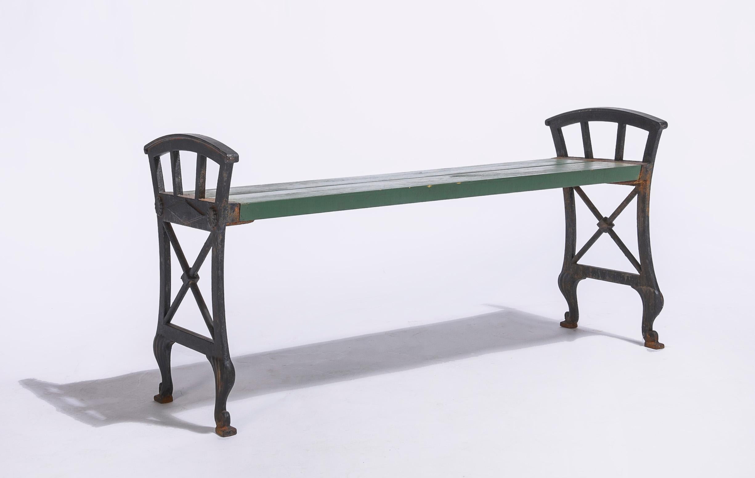 Pair of Swedish Outdoor Benches by Folke Bensow, 1920s 1