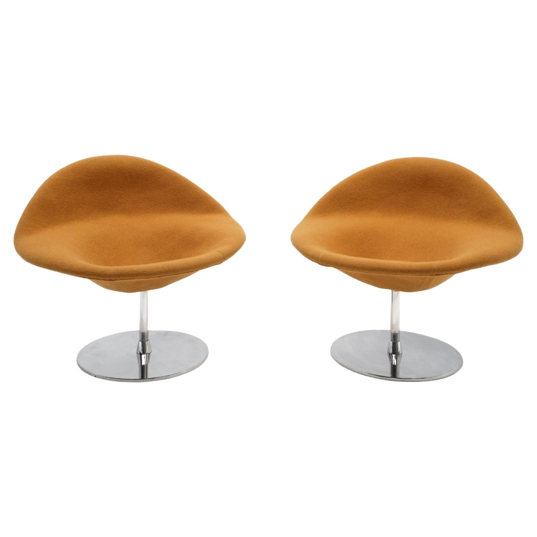 Pair Swivel Lounge Chairs Model 421 by Pierre Paulin for Artifort, 1970s