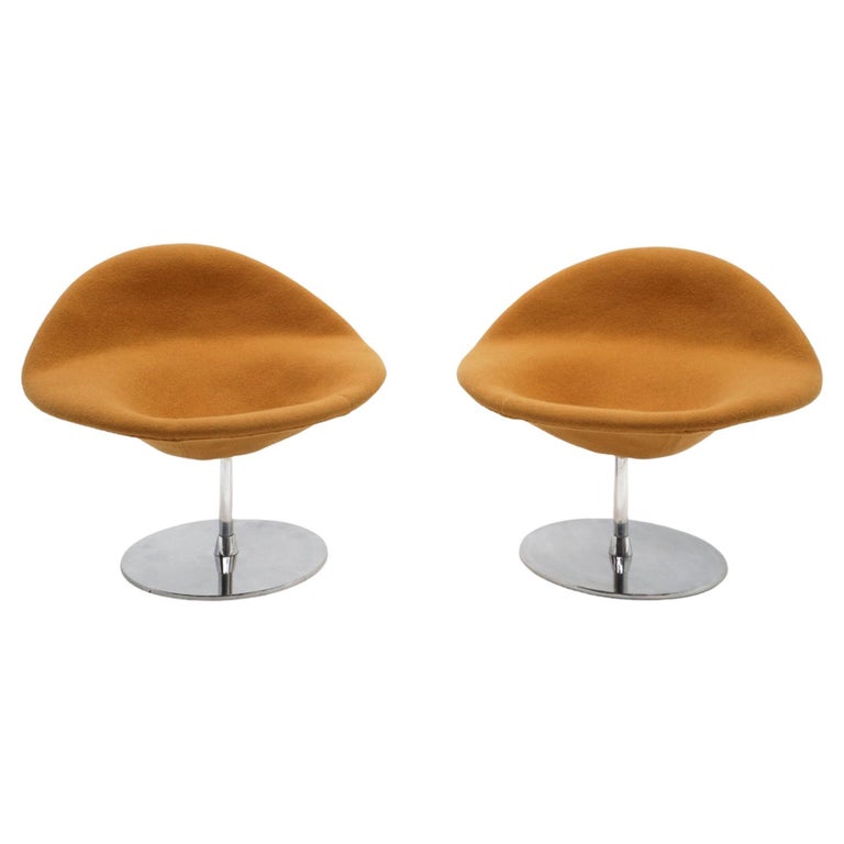 Pair Swivel Lounge Chairs Model 421 by Pierre Paulin for Artifort, 1970s For Sale