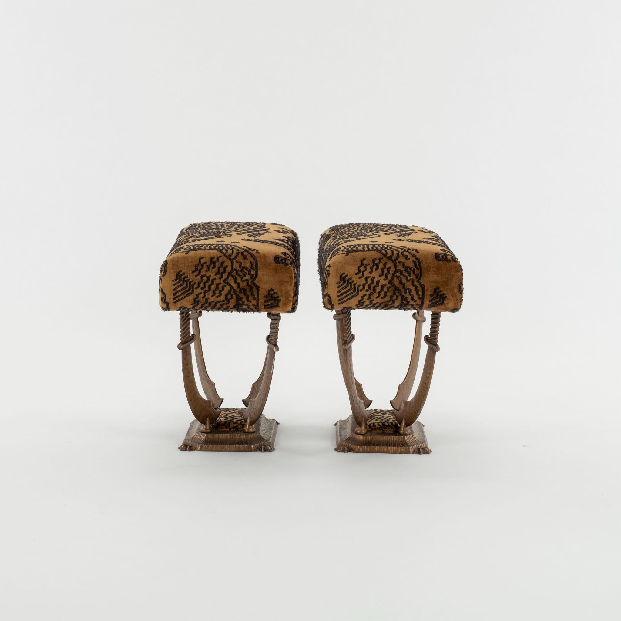Velvet Pair Sword Tabourets
