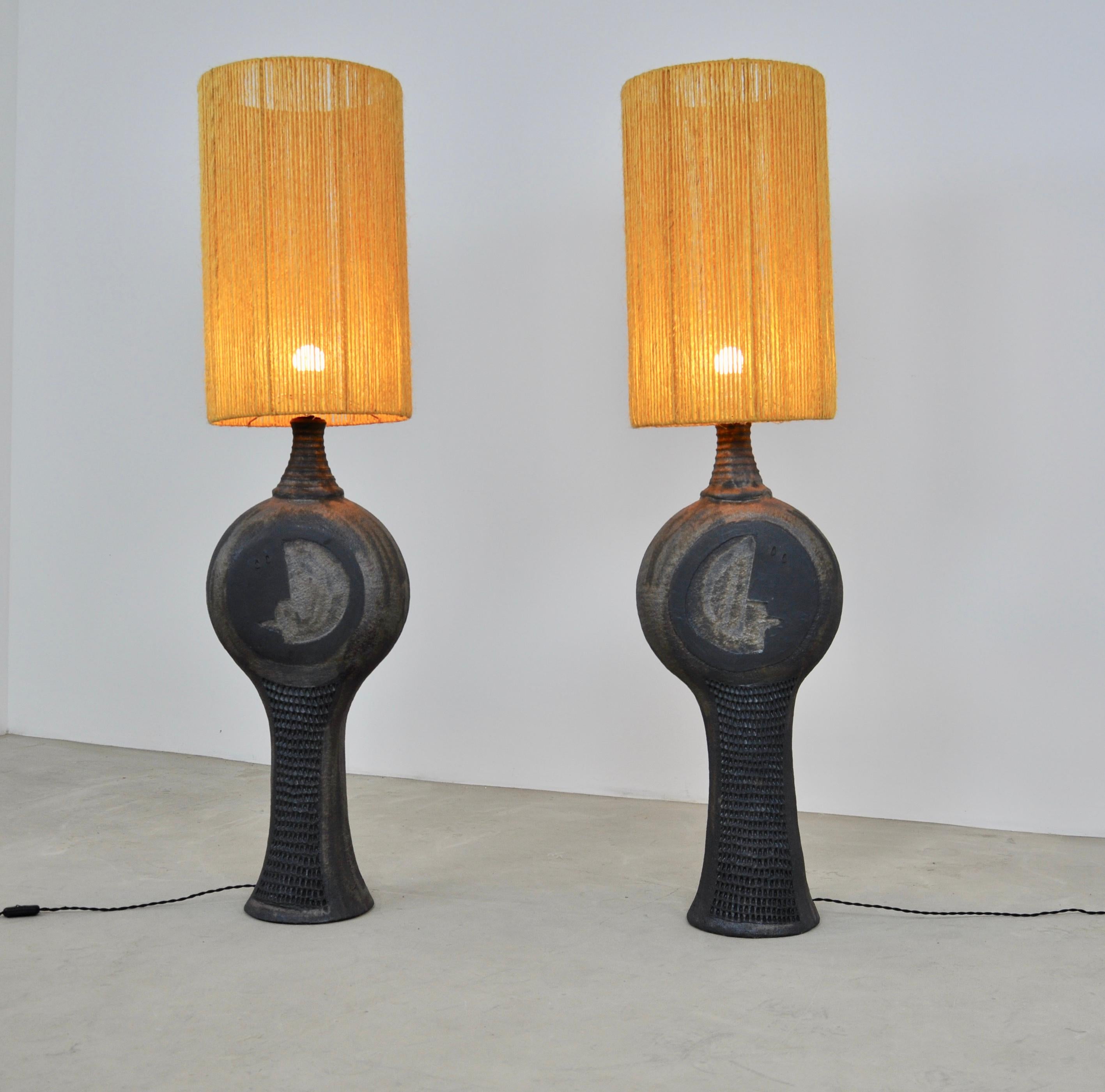 French Pair of Table Lamp by Dominique Pouchain