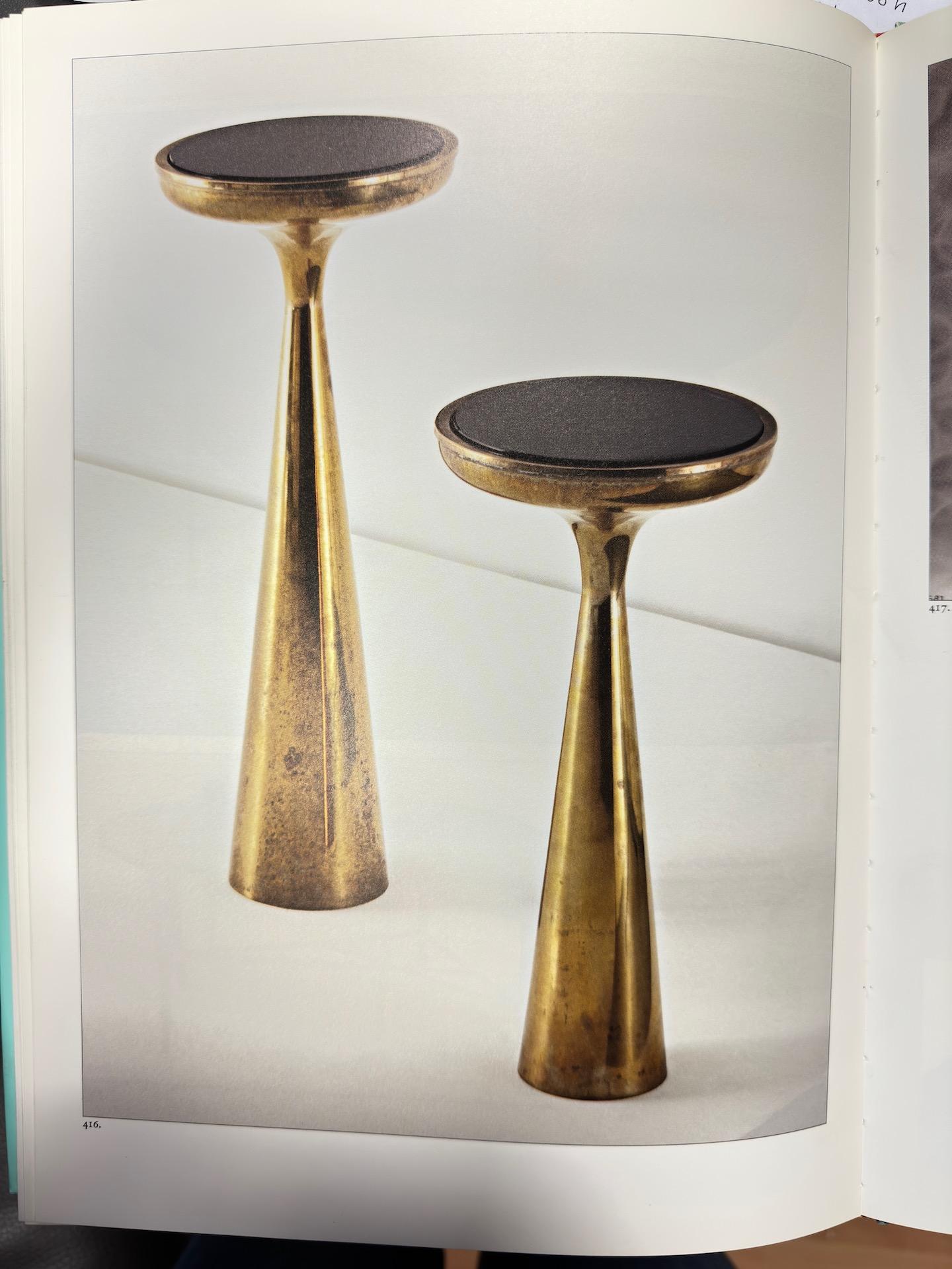 Pair Table Mod.1176 Designed Max Ingrand for Fontana Arte Published and Signed For Sale 2