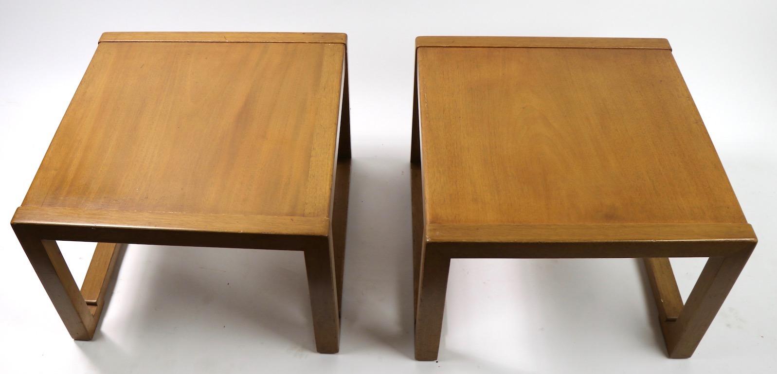 20th Century Pair of Tables designed by Wormley for Dunbar