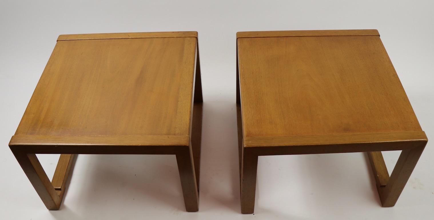 Mahogany Pair of Tables designed by Wormley for Dunbar