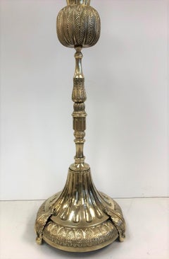 Pair Tall French Antique Bronze Floor Lamps