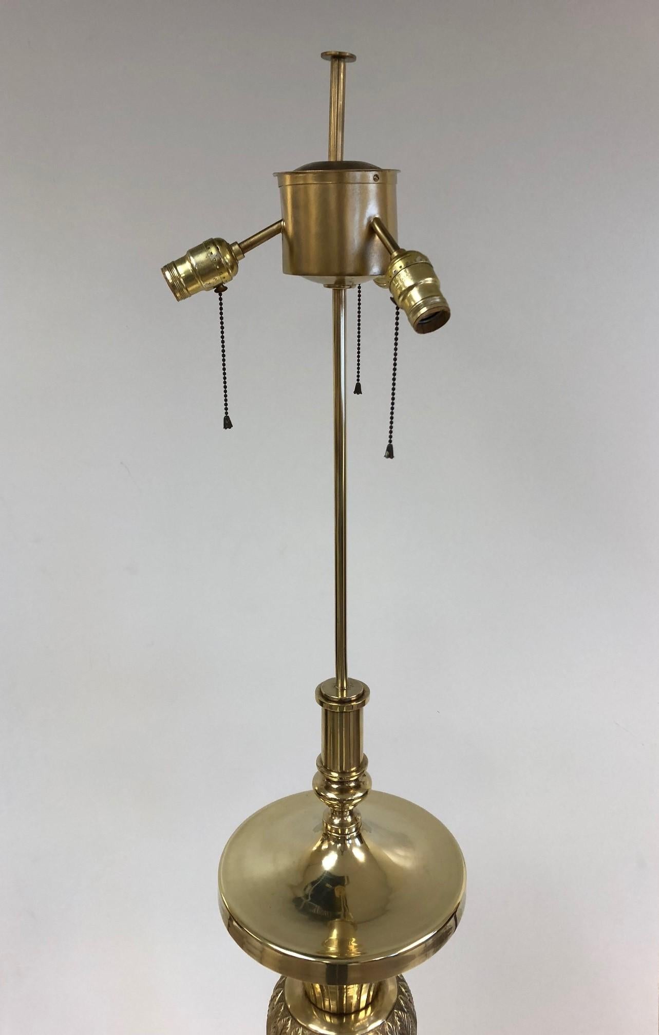 Pair Tall French Antique Bronze Floor Lamps In Good Condition For Sale In New York, NY