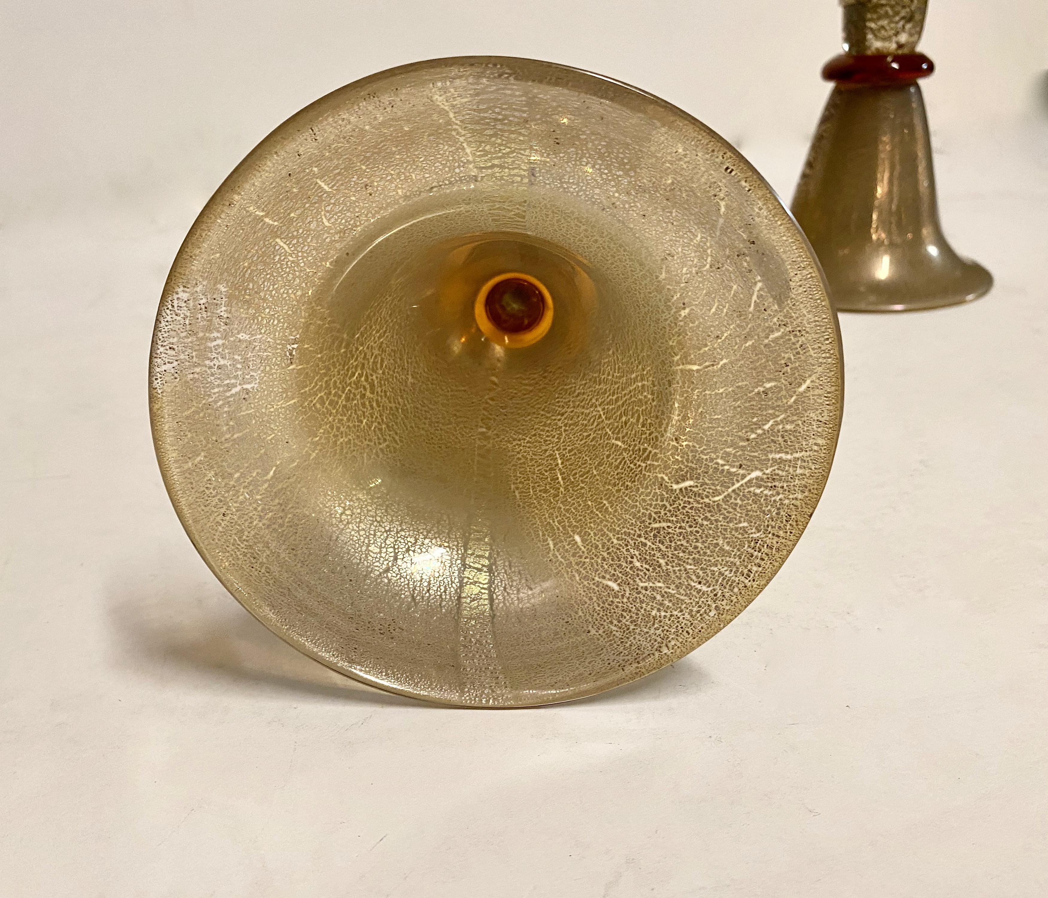 XX secolo Coppia di candelieri alti di Murano in vendita