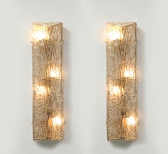 Used Pair Tall Murano Wall Lights 