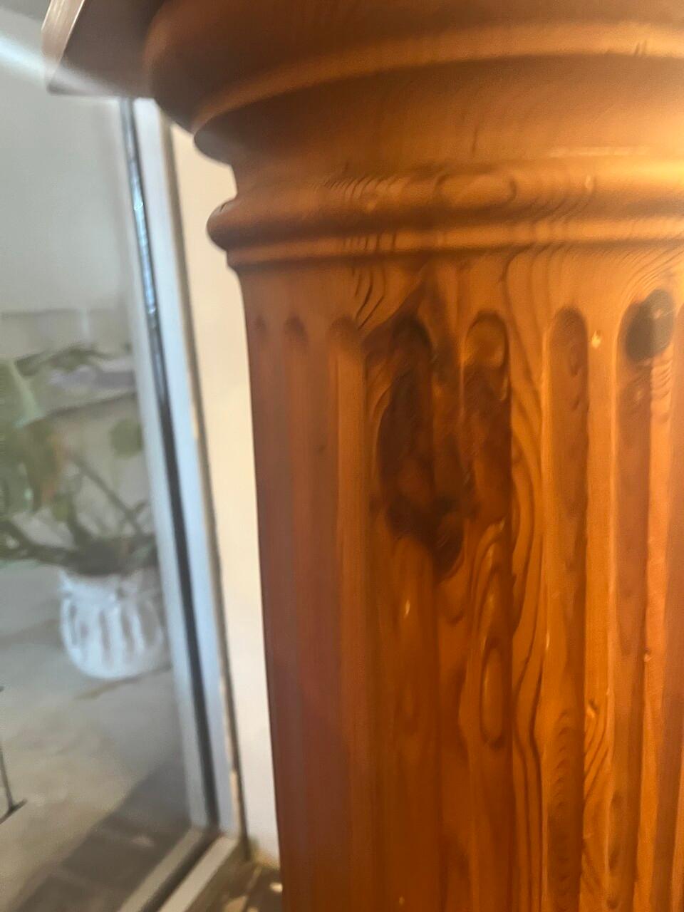 Pair Tall Neoclassical French Pine Columns For Sale 2