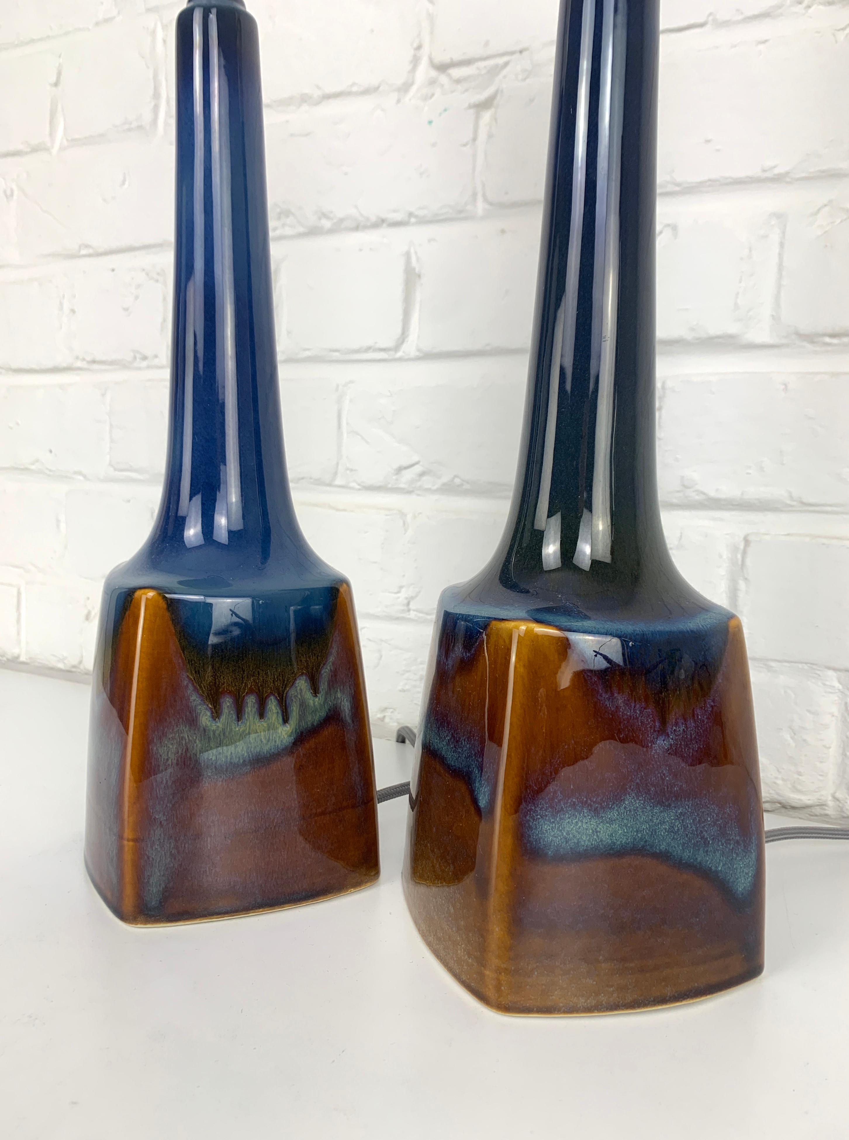 Paire de lampes de table en céramique Søholm Stentøj 941 par Einar Johansen en vente 2