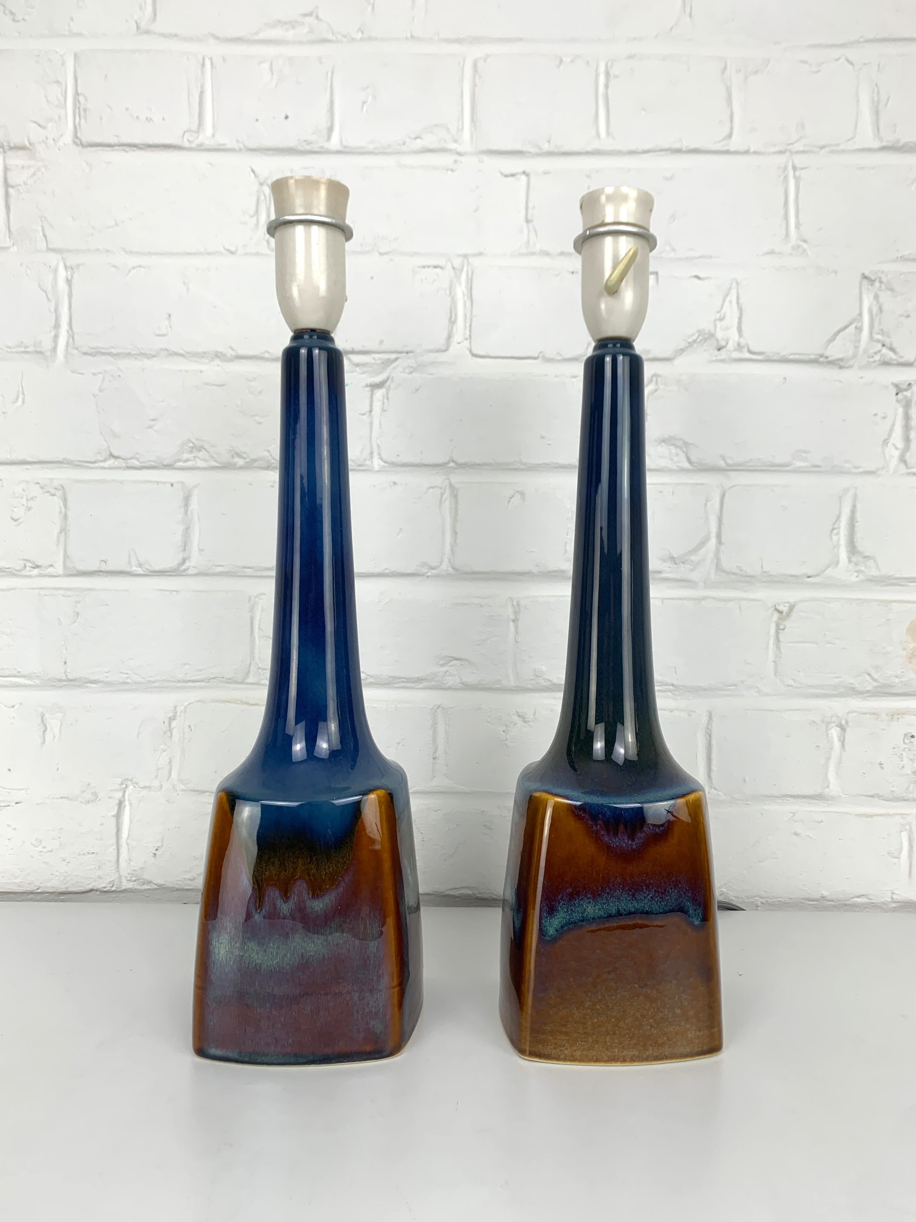 Céramique Paire de lampes de table en céramique Søholm Stentøj 941 par Einar Johansen en vente