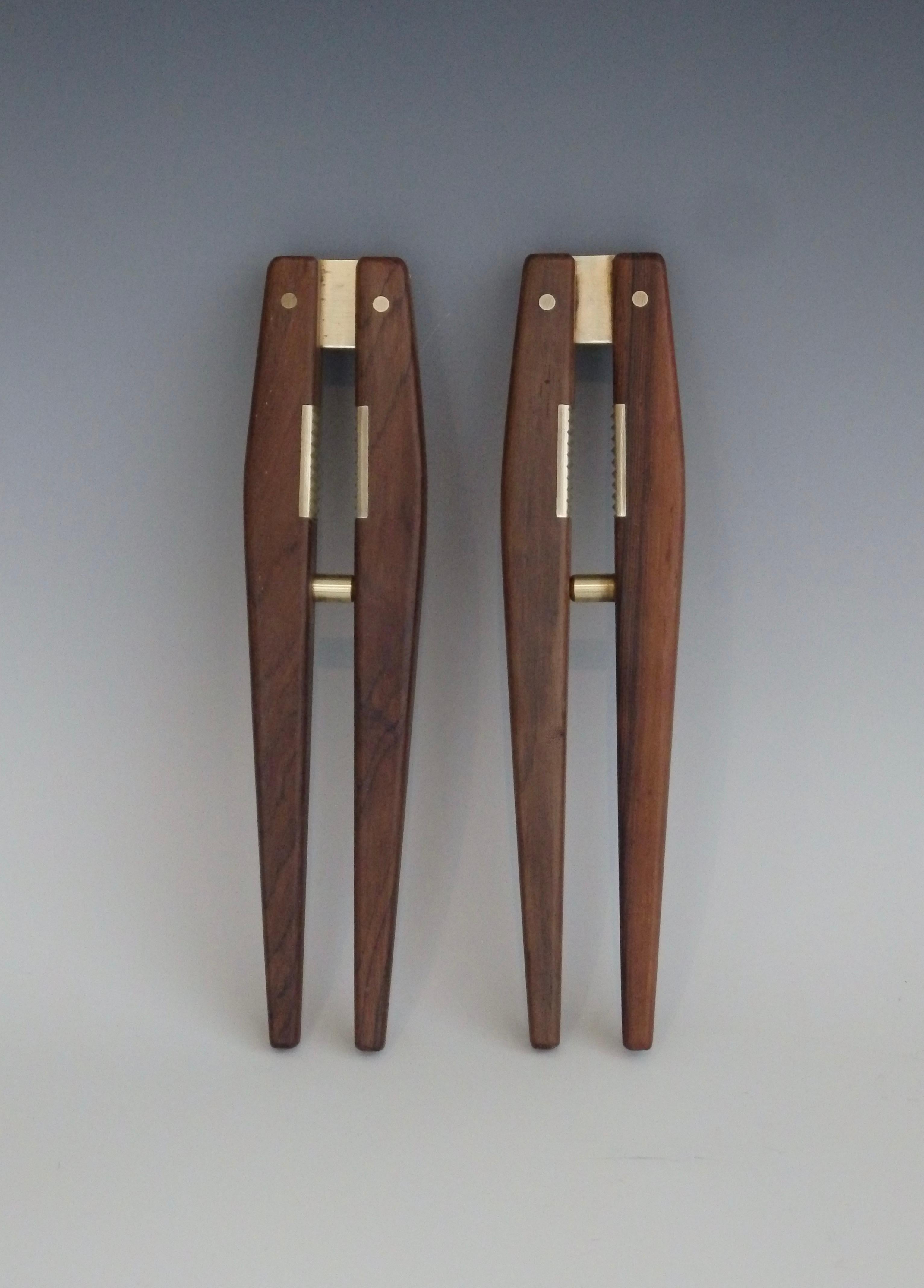 Pair of Teak and Brass Nutcrackers by Paol Knudsen For Sale 6