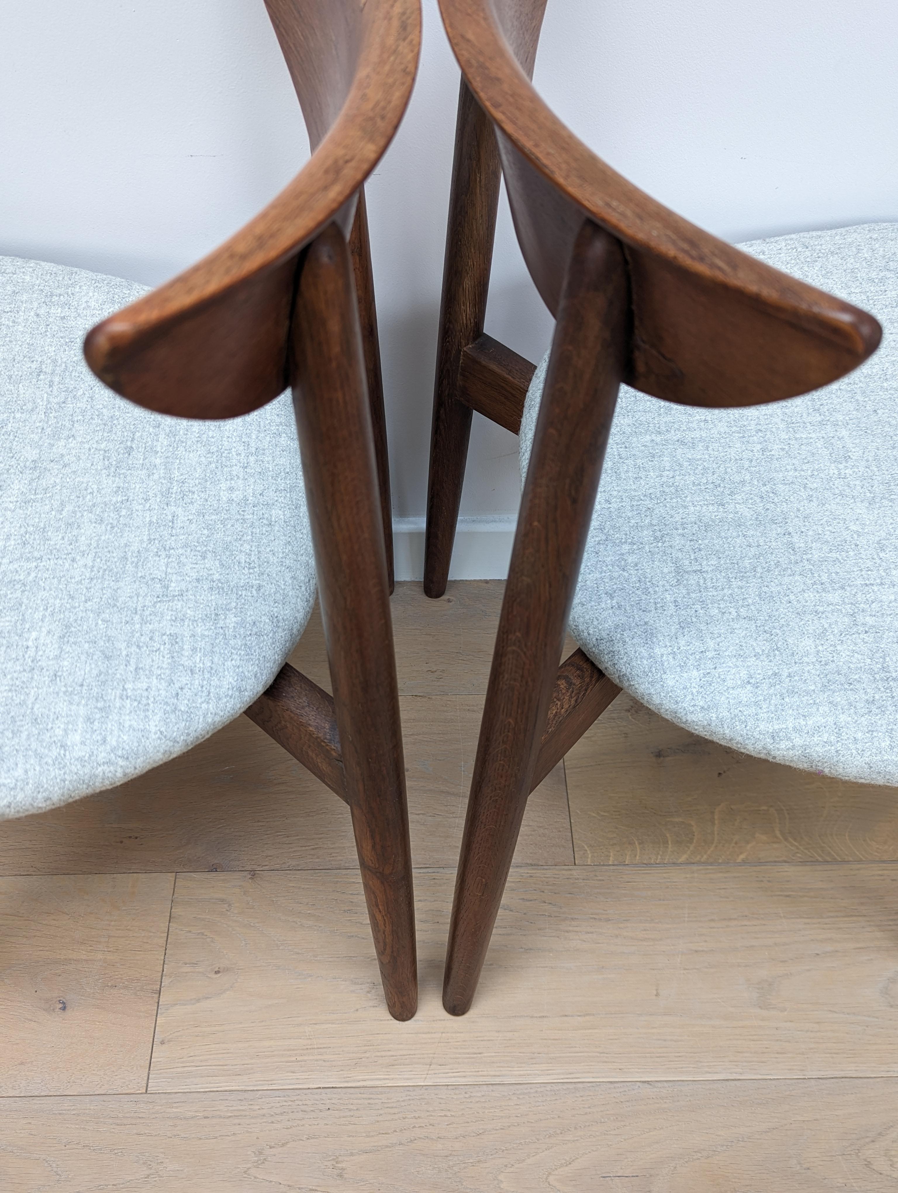 Pair Teak Dining Chairs by Harry Østergaard for Randers Møbelfabrik For Sale 4