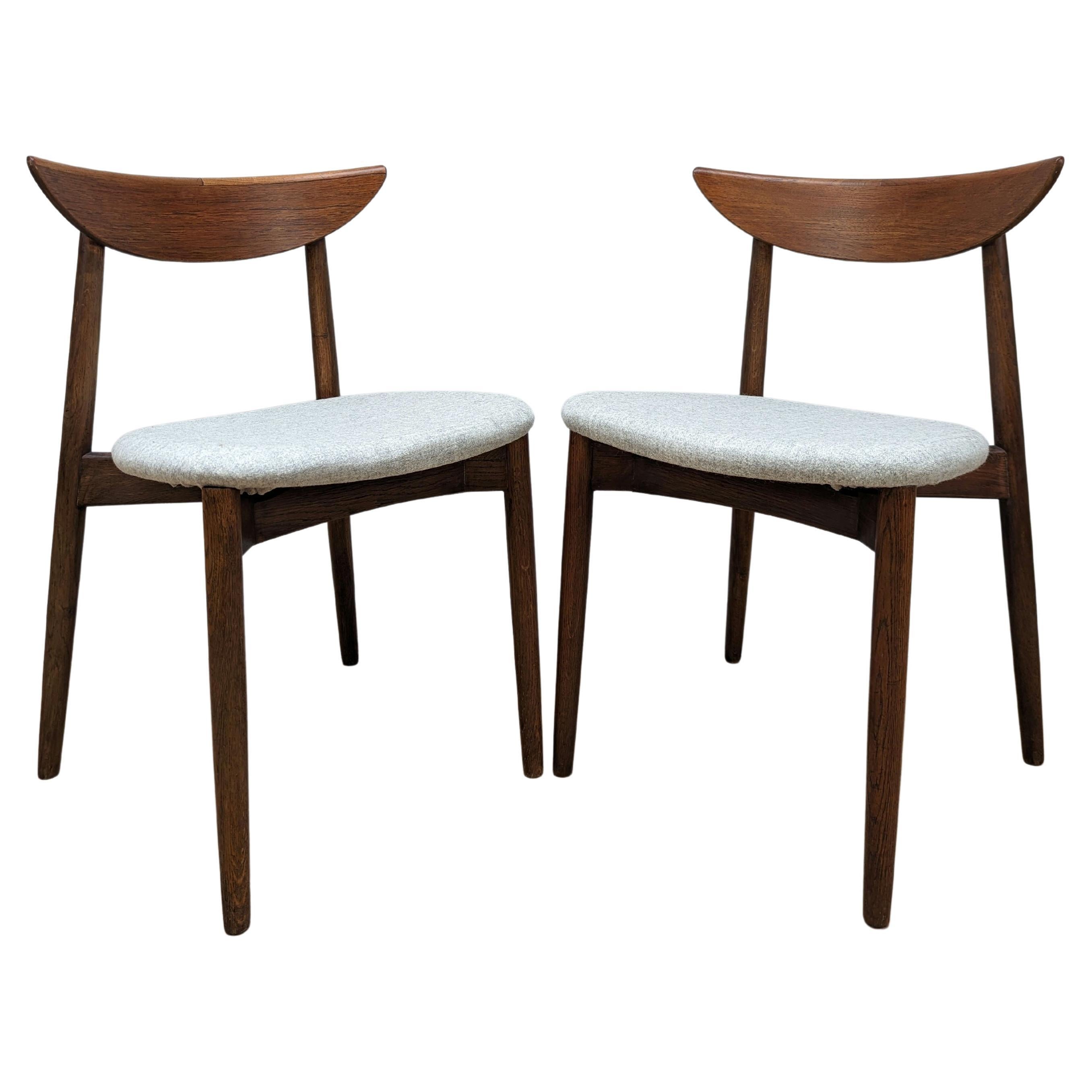 Pair Teak Dining Chairs by Harry Østergaard for Randers Møbelfabrik