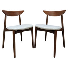 Pair Teak Dining Chairs by Harry Østergaard for Randers Møbelfabrik