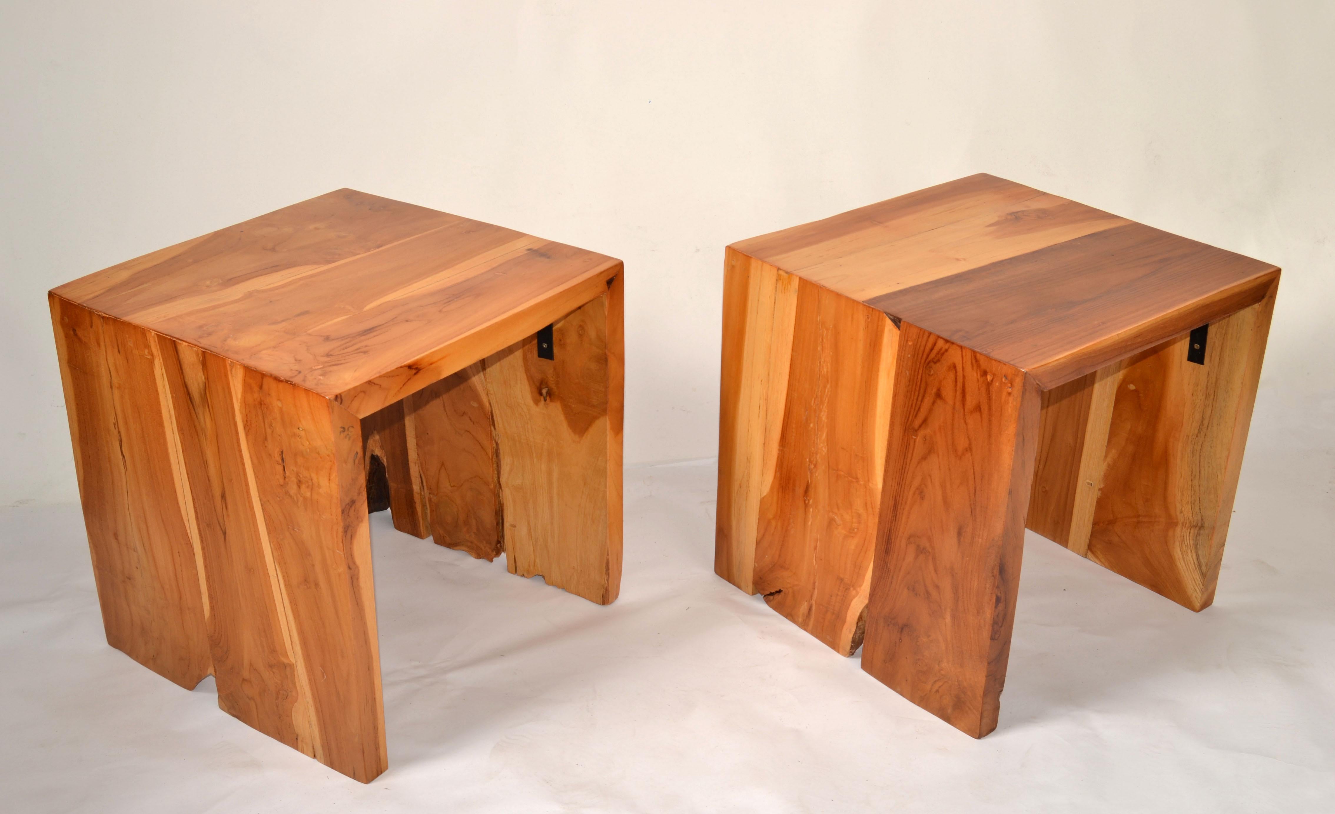 Pareja, Tablero de Madera de Teca Natural Mesilla de Noche Orgánica Moderna Indonesia Indonesio en venta