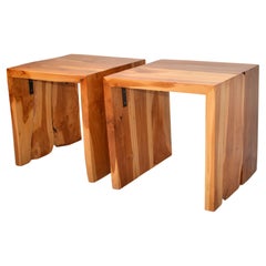 Pareja, Tablero de Madera de Teca Natural Mesilla de Noche Orgánica Moderna Indonesia