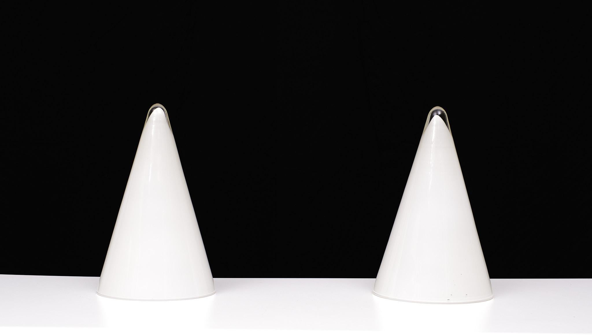 Mid-Century Modern pair Teepee Glass Table Lamps  1970s France  For Sale