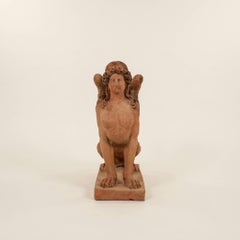 Pair Terracotta Greek Sphinx Sculptures, Early 20th Century