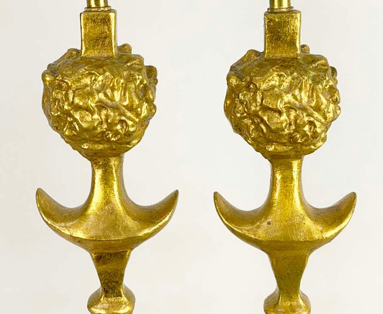 Paire de lampes de table Tete de Femme d'après Alberto Giacometti---Rockefeller Collection en vente 8