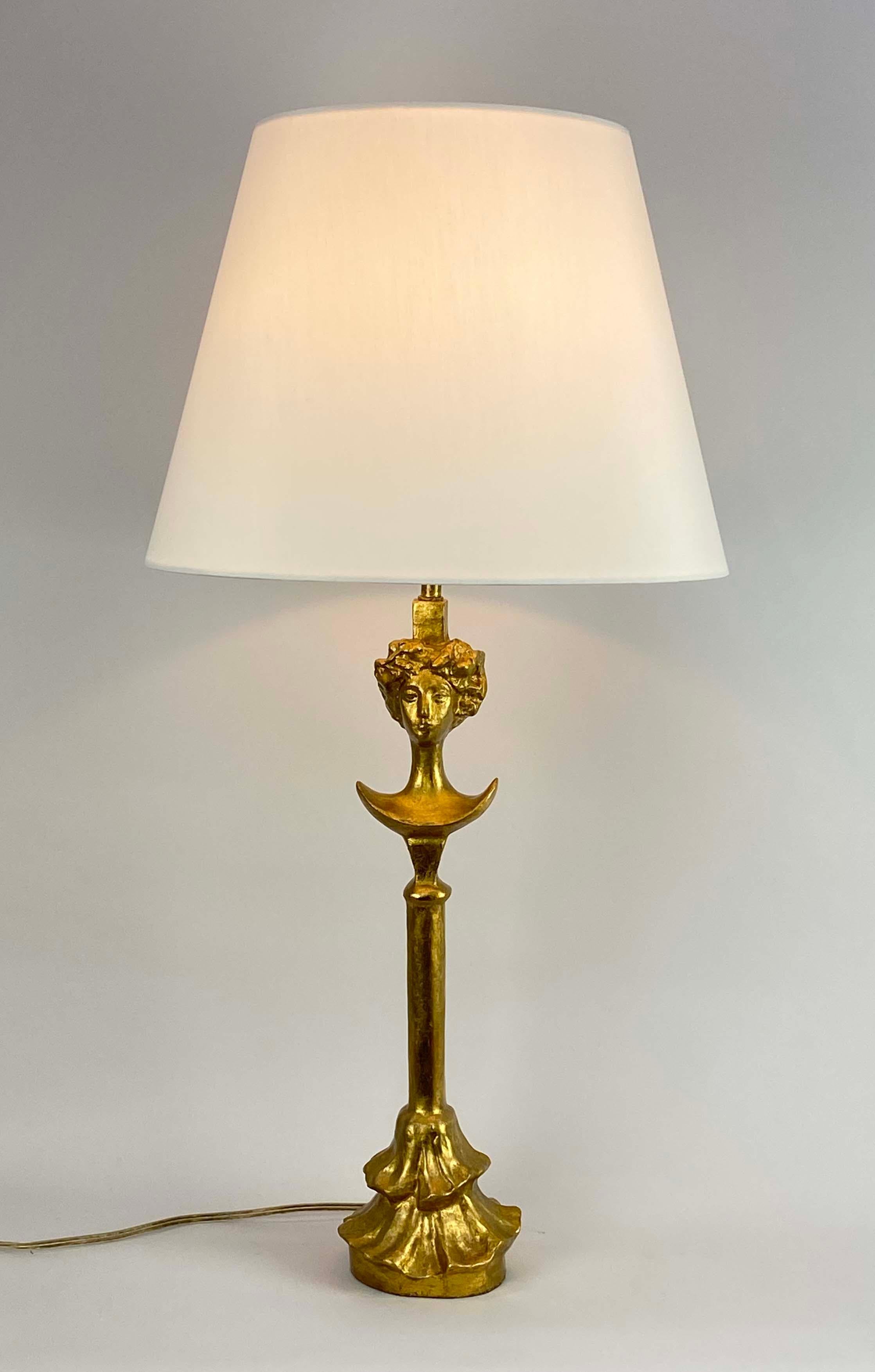Paire de lampes de table Tete de Femme d'après Alberto Giacometti---Rockefeller Collection en vente 2