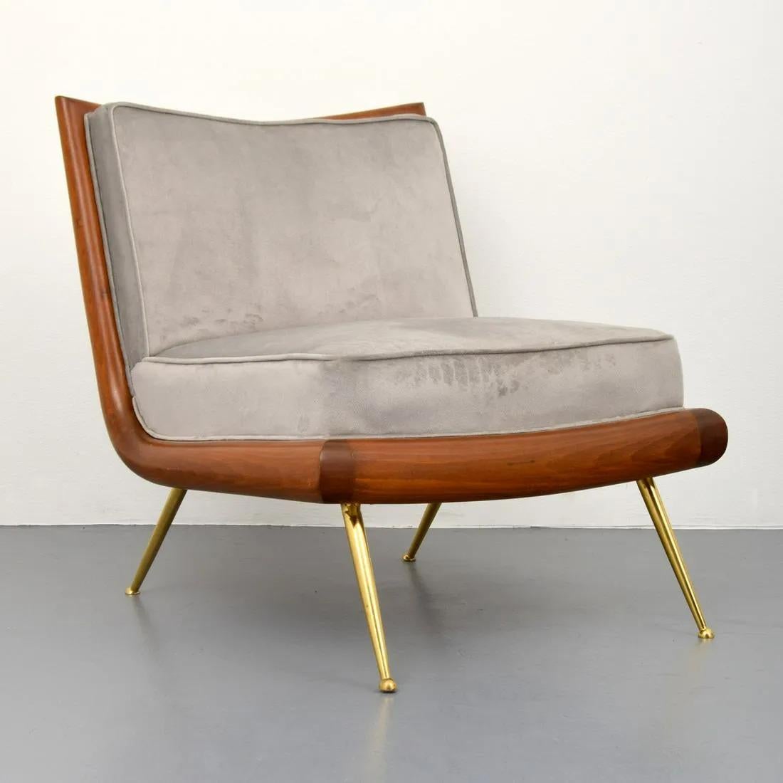 Lounge Chairs, in the style of T.H. Robsjohn-Gibbings In Good Condition In New York, NY