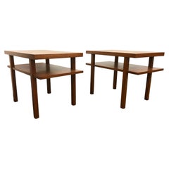 Pair T.H. Robsjohn Gibbings Tiered Side Tables