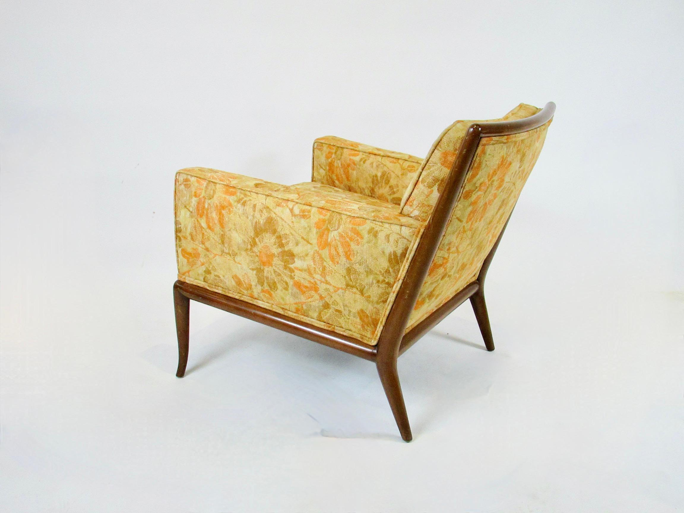 Pair TH Robsjohn Gibbings Widdicomb Lounge Chairs in Original as Found Condition For Sale 2