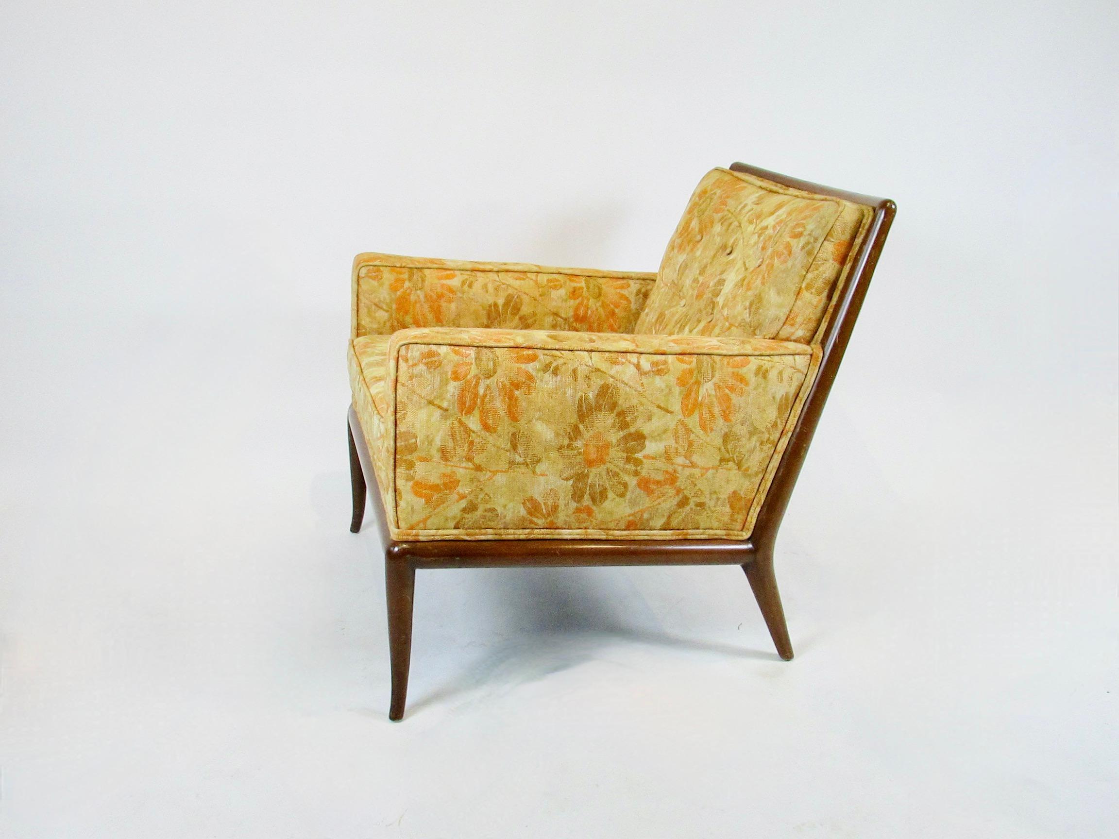Pair TH Robsjohn Gibbings Widdicomb Lounge Chairs in Original as Found Condition For Sale 3