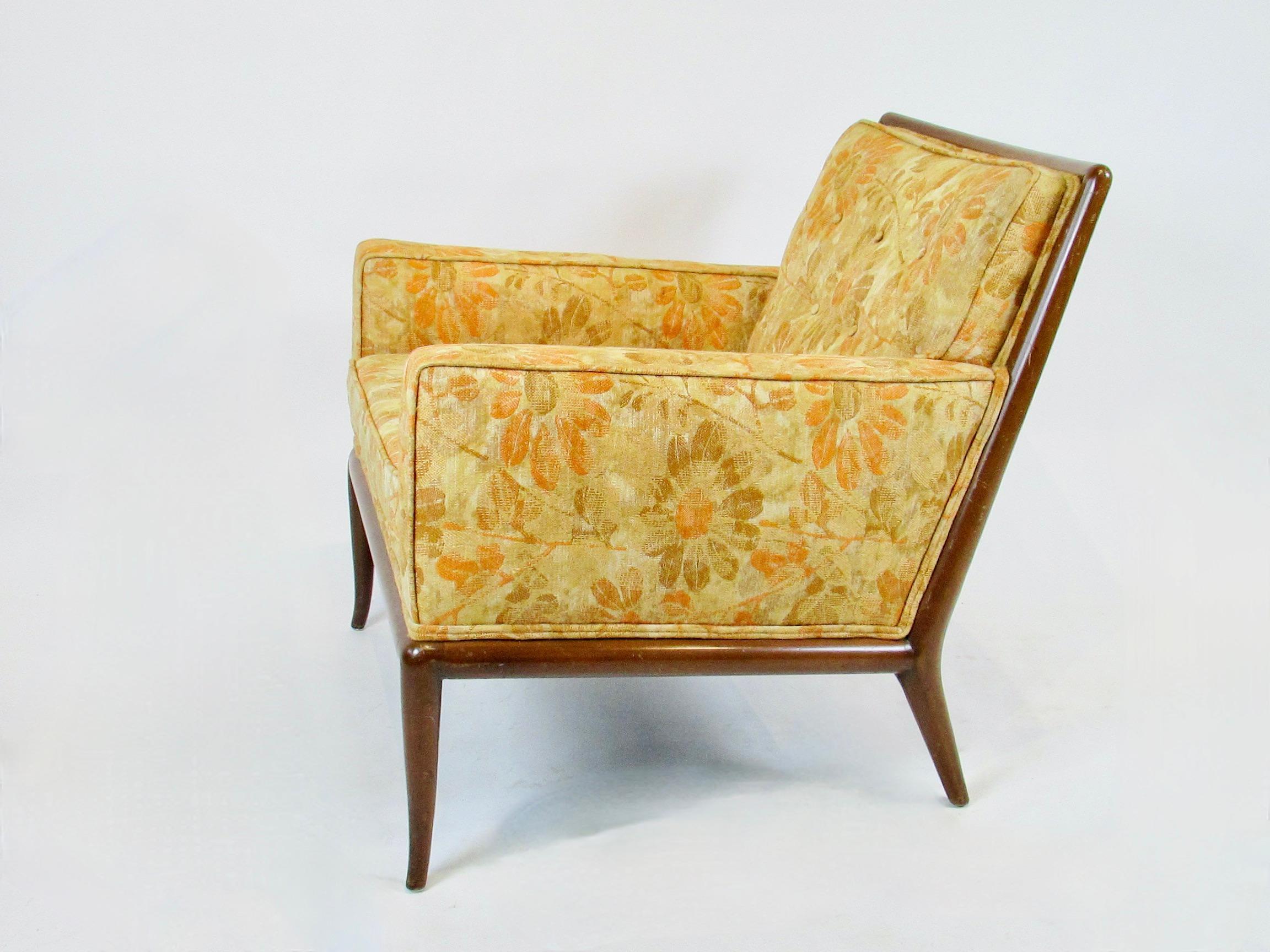 TH Robsjohn Gibbings paire de fauteuils de salon Widdicomb en état d'origine tel qu'il a été trouvé en vente 4