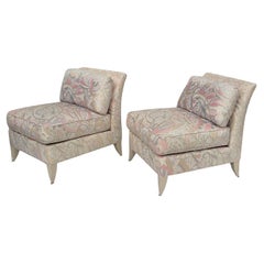 Pair Thayer Coggin Slipper Lounge Chairs