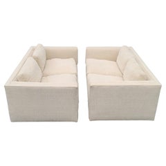 Pair Thayer Coggin Tuxedo Loveseats Milo Baughman