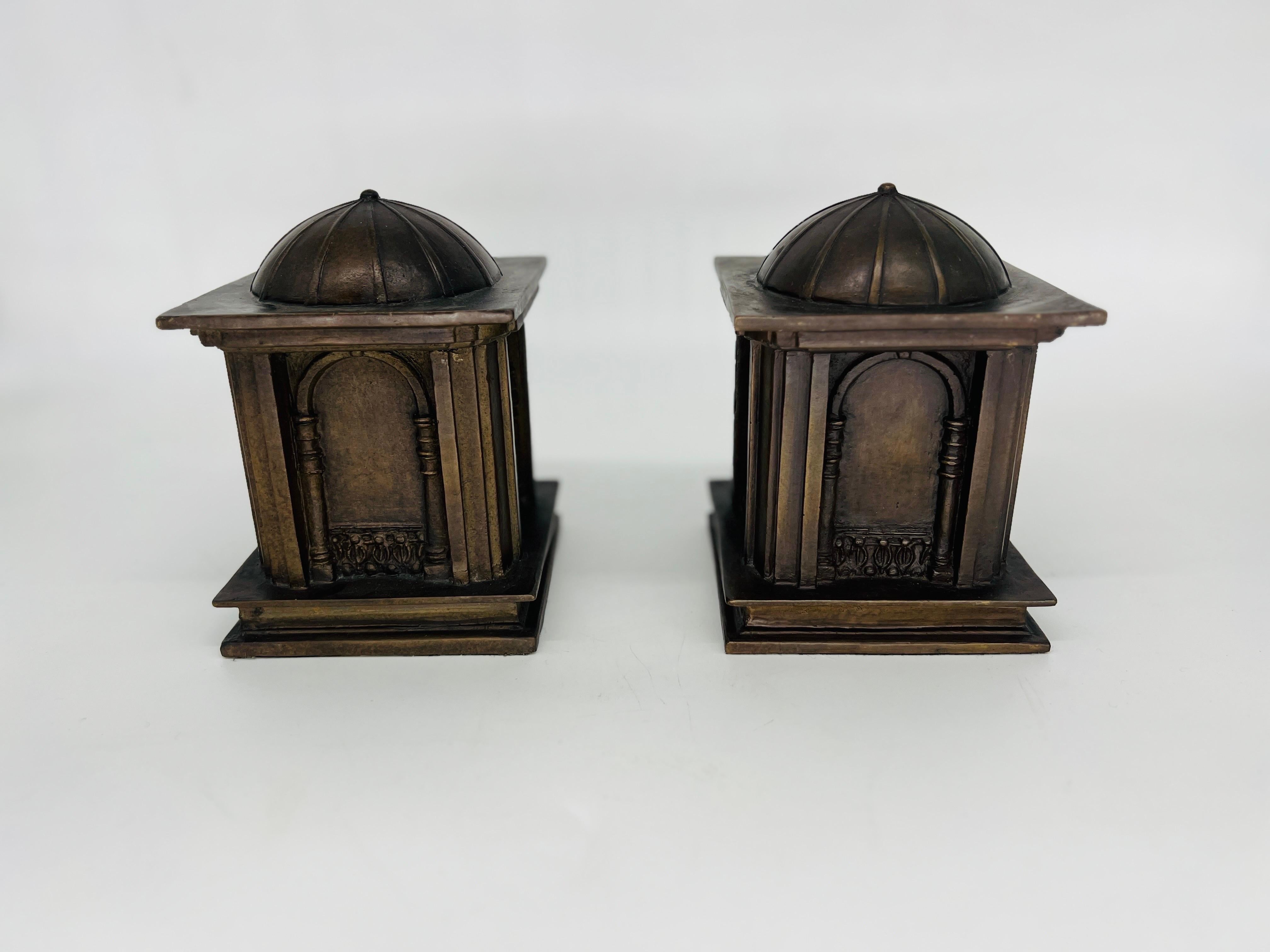 Pair, “The Borghese” Bronze Grand Tour Style Capital Bookends For Sale 1