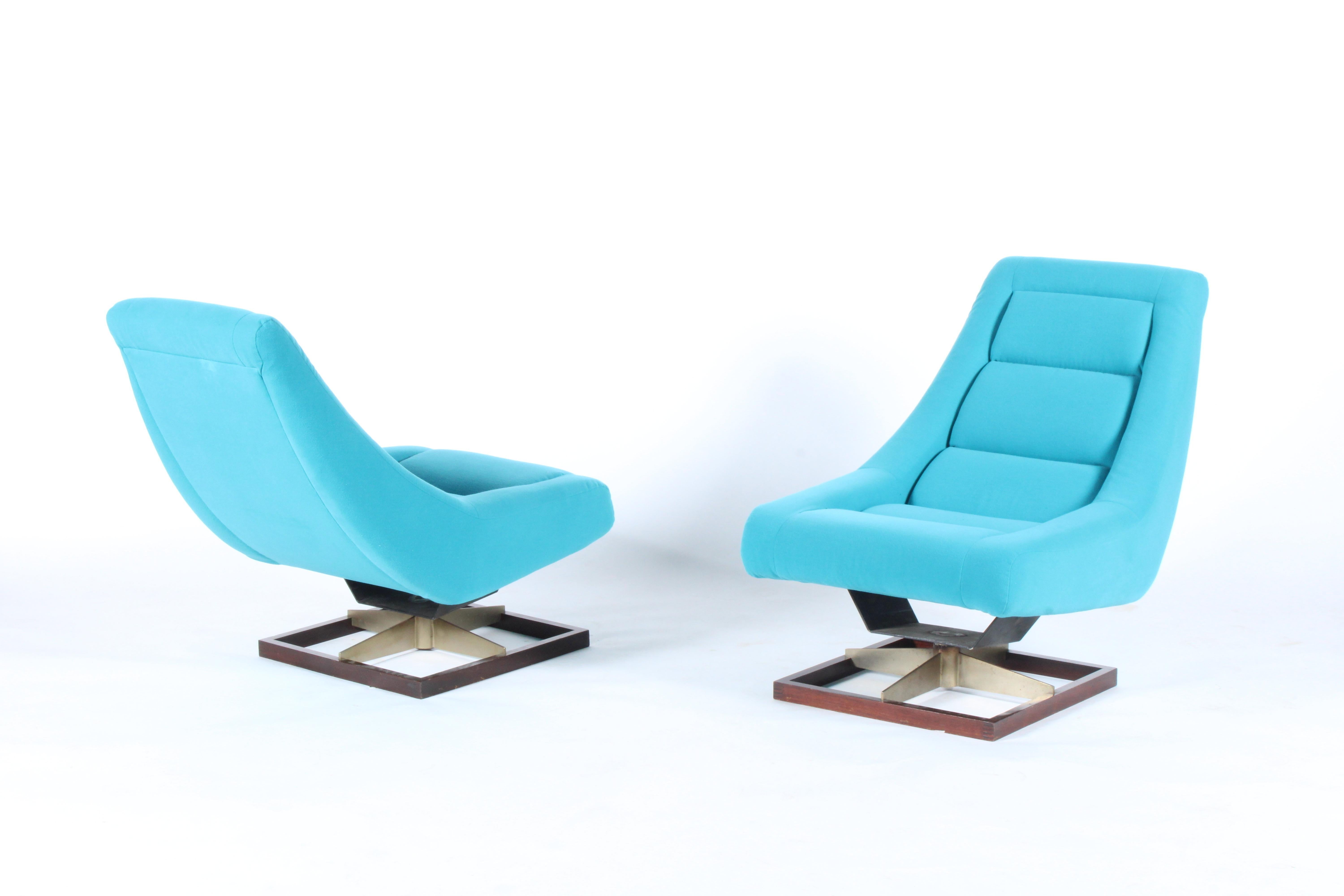 Paire de remarquables chaises longues italiennes vintage en vente 1