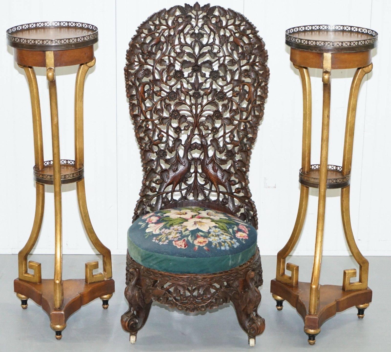 We are delighted to offer for sale this lovely pair of three-tiered Theodore Alexander lamp tables or jardinière stands

Theodore Alexander is shaped by English Heritage handcrafts furniture and accessories for your home with uncompromising