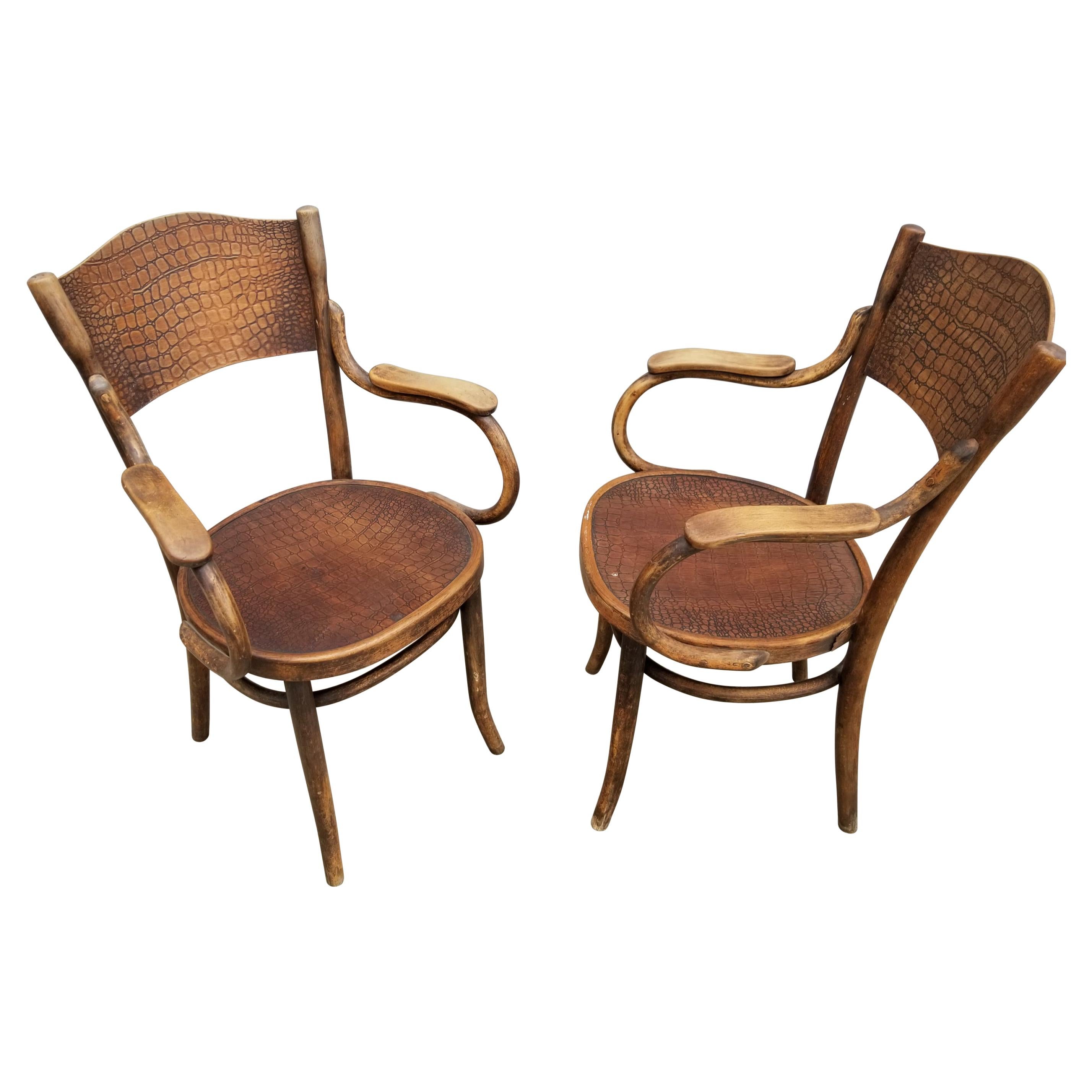 Pair of Thonet Bentwood Chairs Early 20th Century