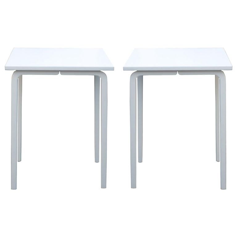 Pair Thonet Bentwood Side Tables For Sale