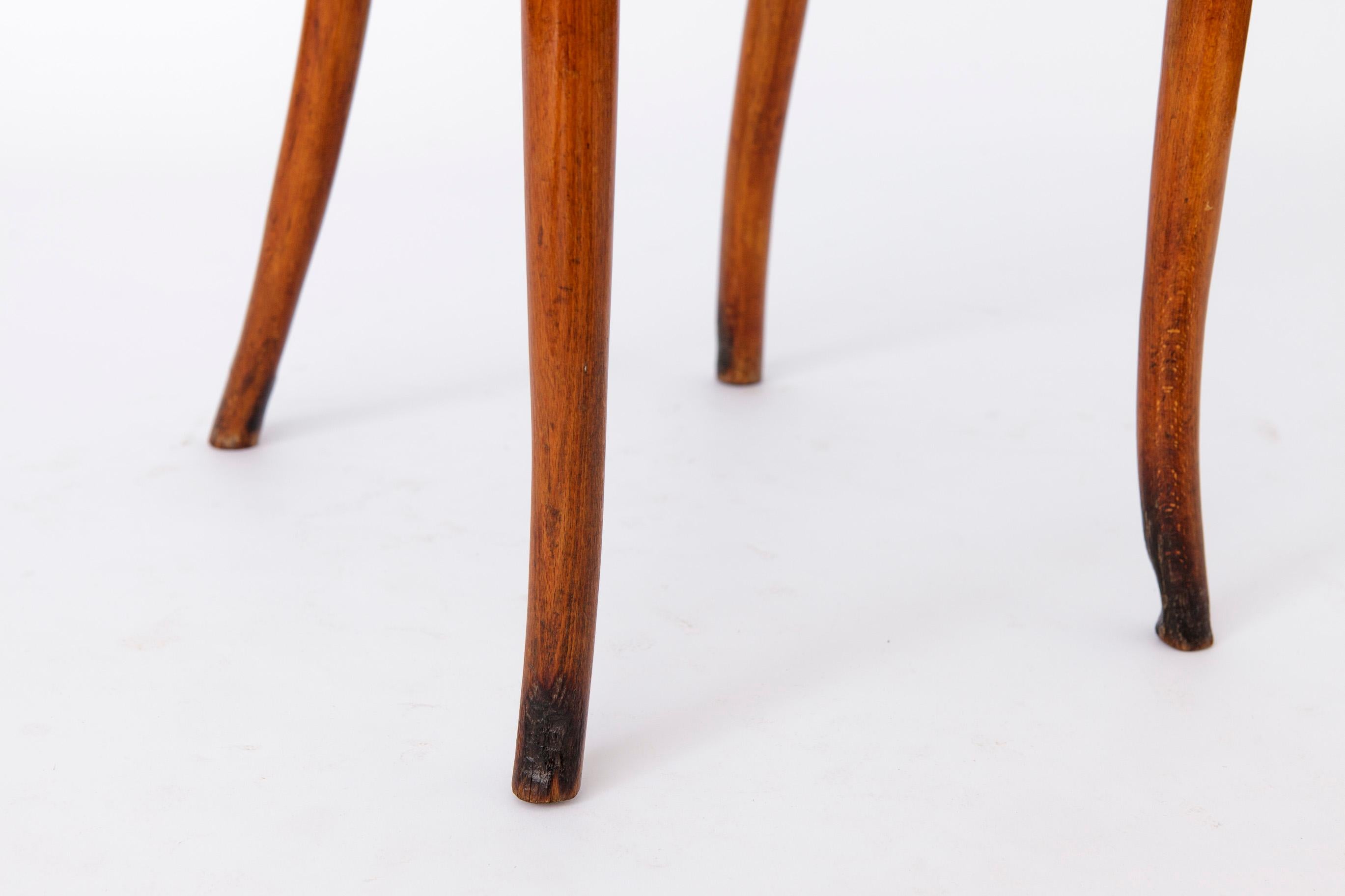 Pair Thonet Style Chairs Bentwood 1950s Vintage For Sale 2
