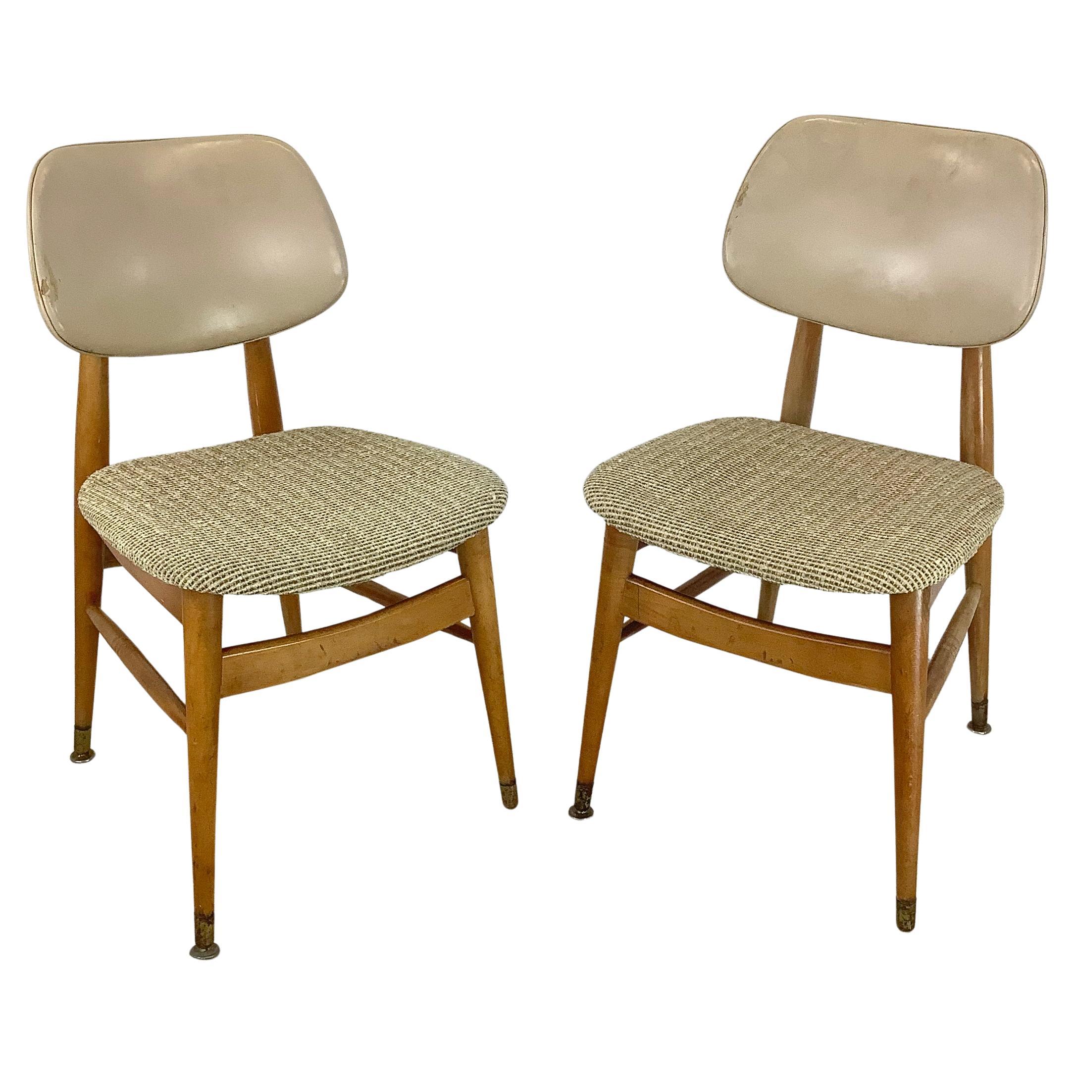 Paire de chaises d'appoint de style Thonet du milieu du siècle dernier en vente