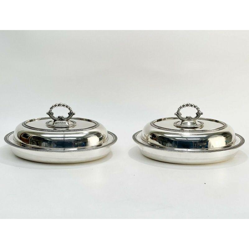 Pair Tiffany & Co. Sterling Silver Covered Vegetable Dishes #356, circa 1860 In Good Condition For Sale In Gardena, CA