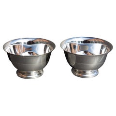 Pair Tiffany & Co. Sterling Silver Nut Bowls