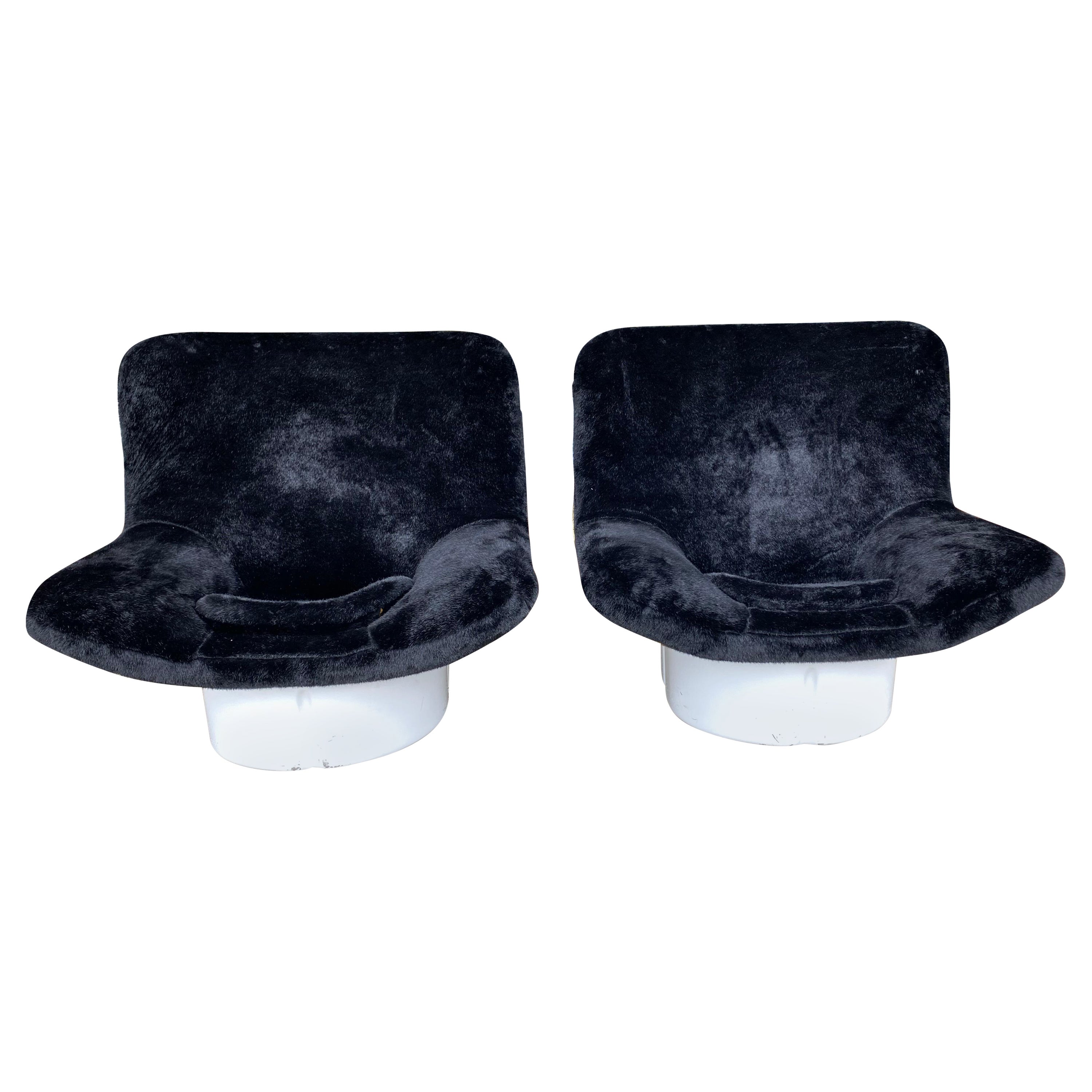 Pair Titina Ammanati and Giam Paolo Vitelli Lounge Chairs for Comfort, 1970s
