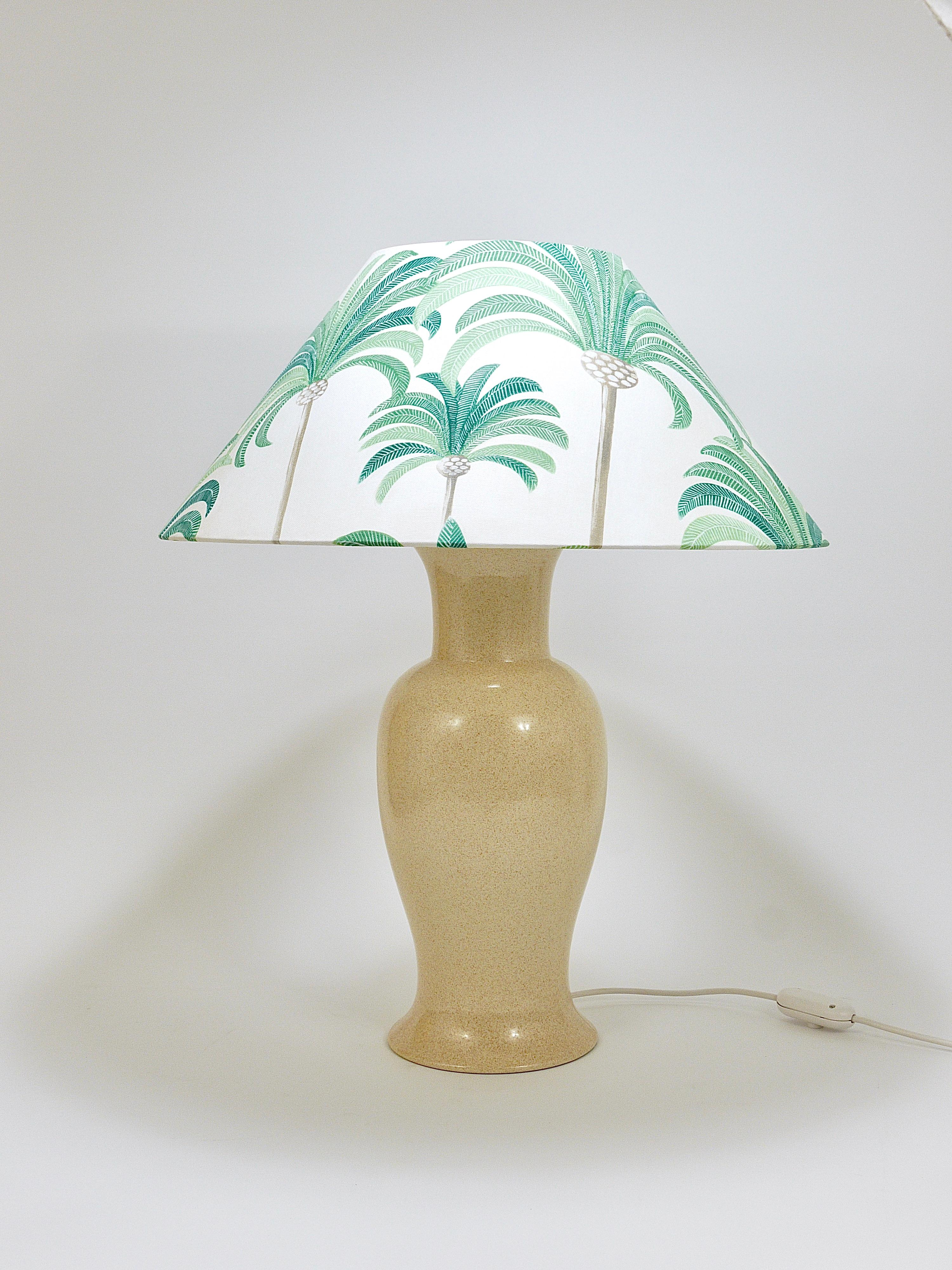 Pair Tommaso Barbi Riviera Palm Tree 1970s Table Lamps With Matching Pillows For Sale 10