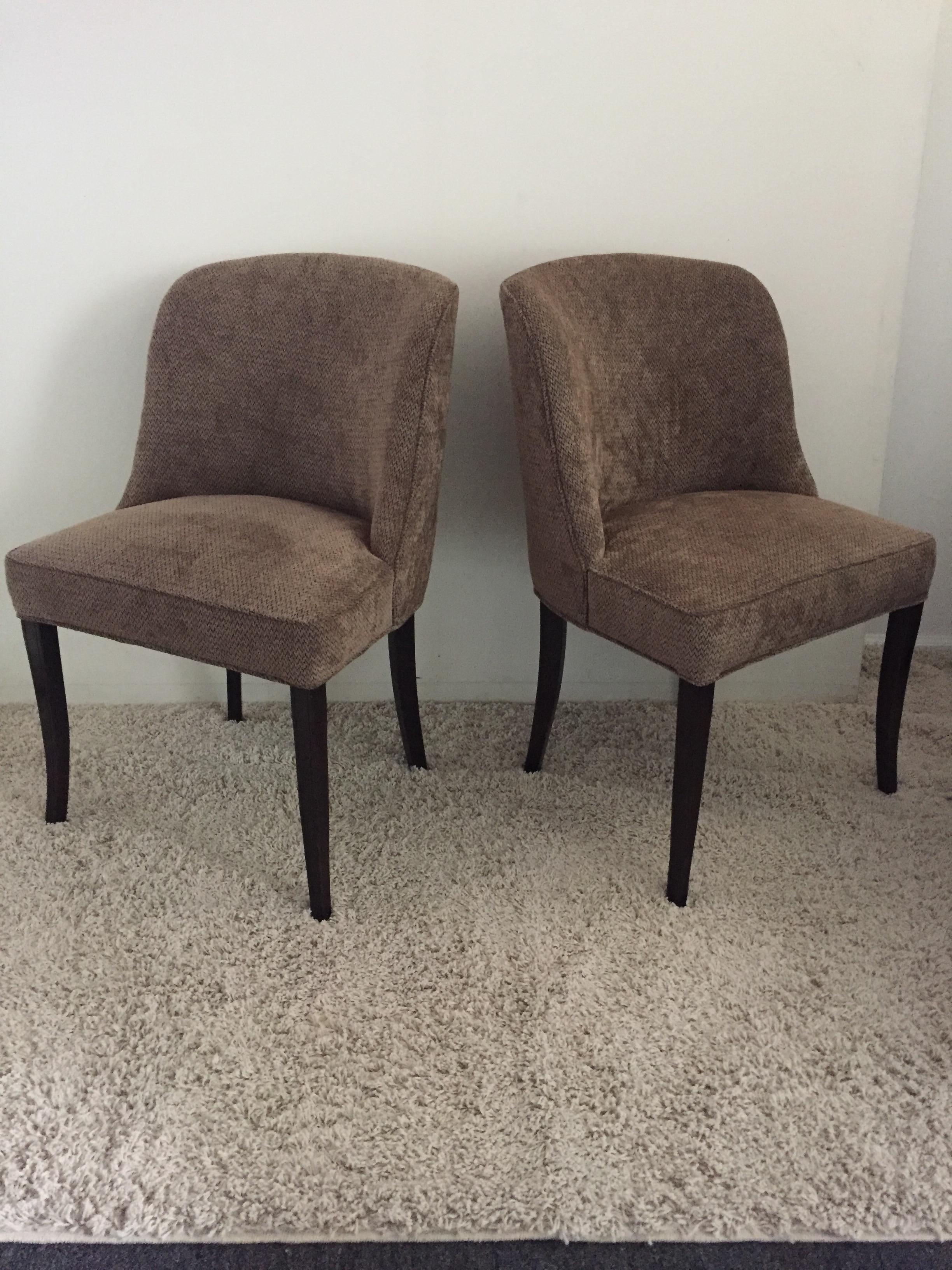 Pair of Tommi Parzinger Chairs/ Captains Dining Chairs Charek Modern In Good Condition For Sale In Westport, CT