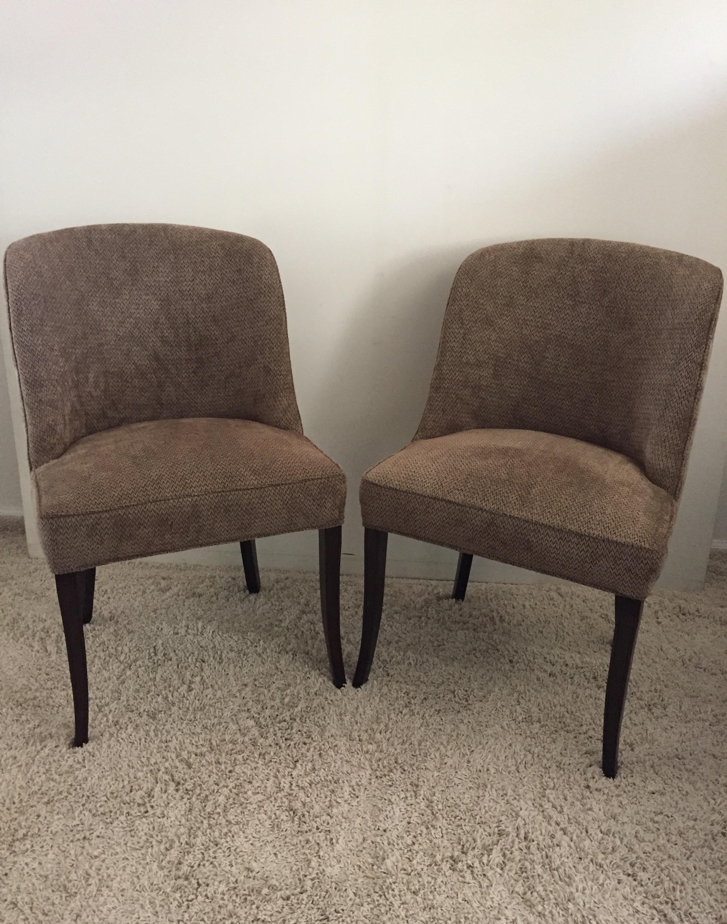 20th Century Pair of Tommi Parzinger Chairs/ Captains Dining Chairs Charek Modern For Sale