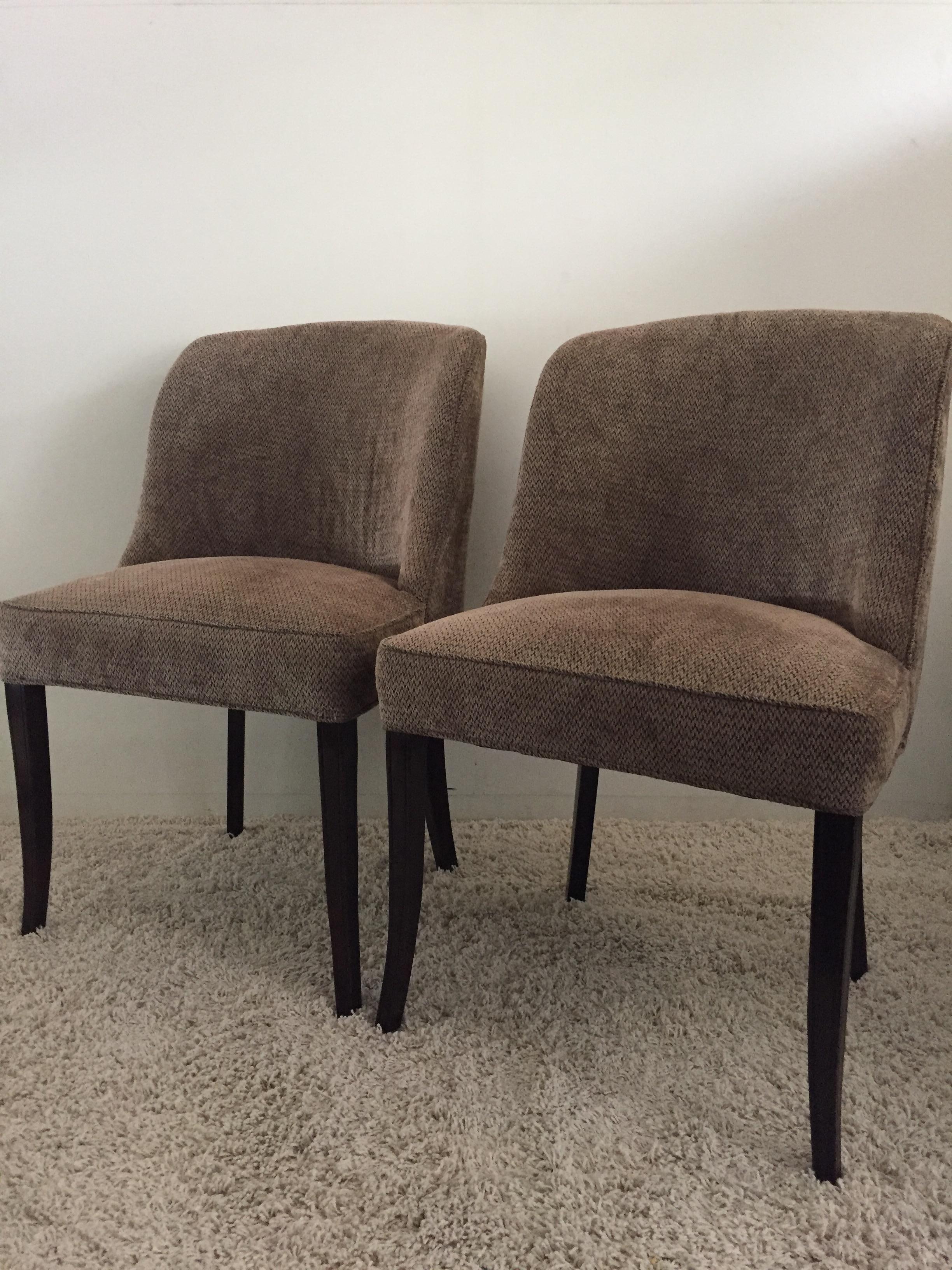 Pair of Tommi Parzinger Chairs/ Captains Dining Chairs Charek Modern For Sale 1