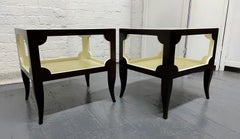 Pair Tommi Parzinger Originals Tables w/ Onyx Tops