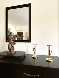 Coppia di candelieri con manico in ottone massiccio di Tommi Parzinger per Dorlyn Silversmiths